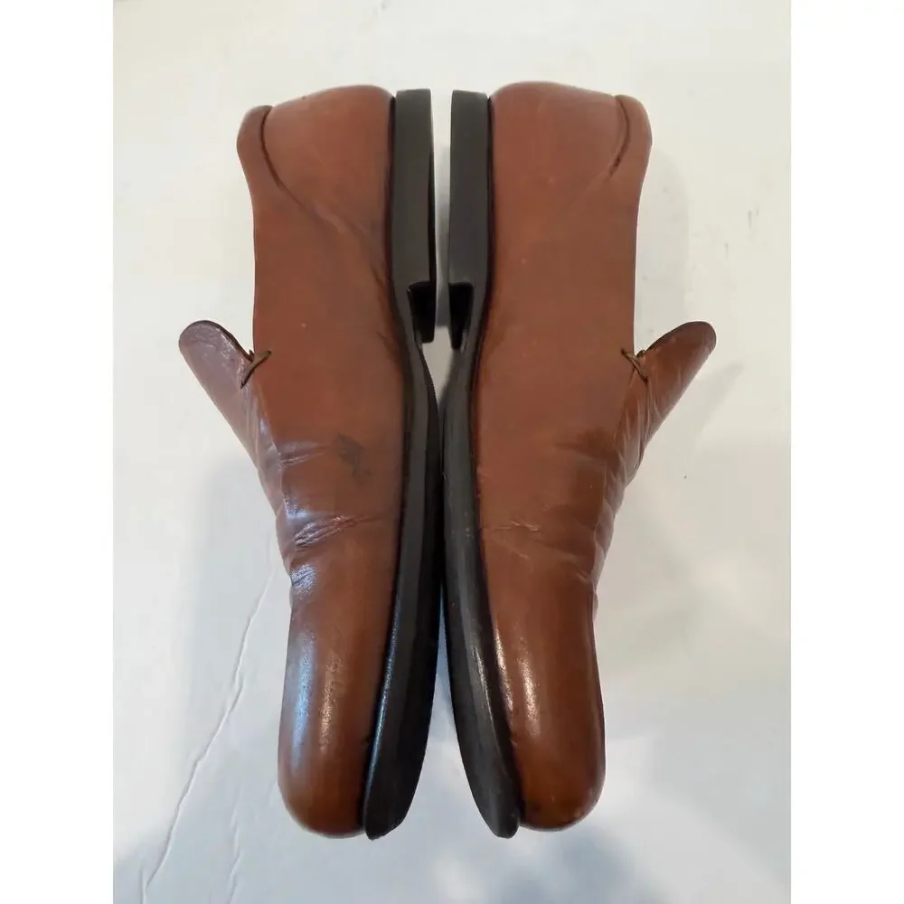 Authentic Prada Men's Brown Leather Slip On Classic Luxury Loafer‎ Shoes Sz 6.5